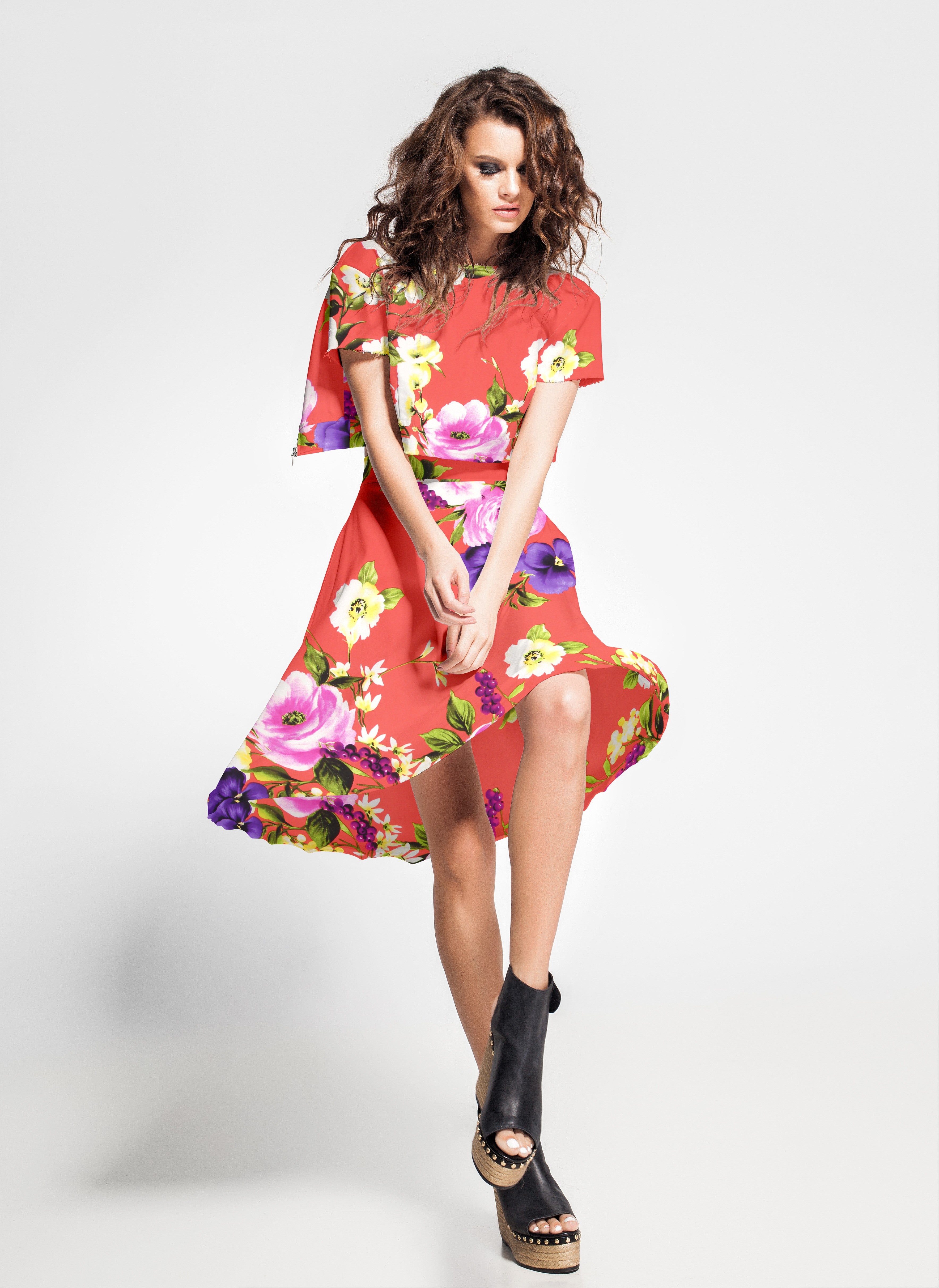 Tela Crepe Zambra Coral - Ribes y Casals