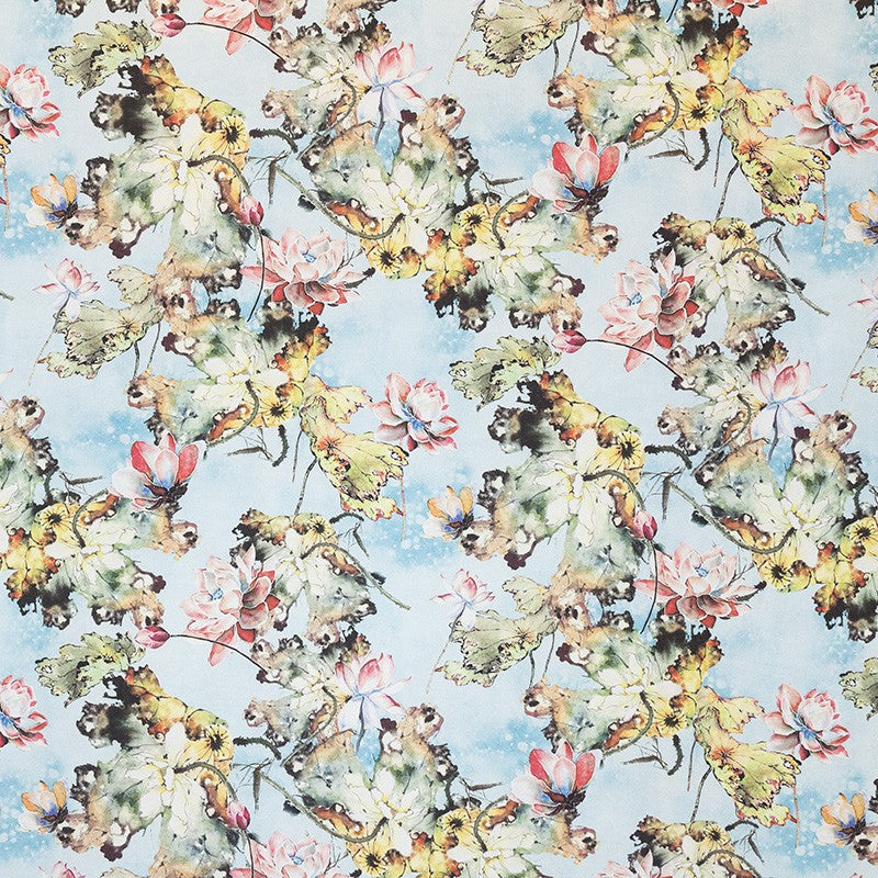 Tela Crespón Pintura Azul - Ribes y Casals