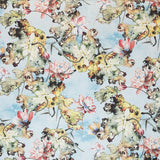 Tela Crespón Pintura Azul - Ribes y Casals