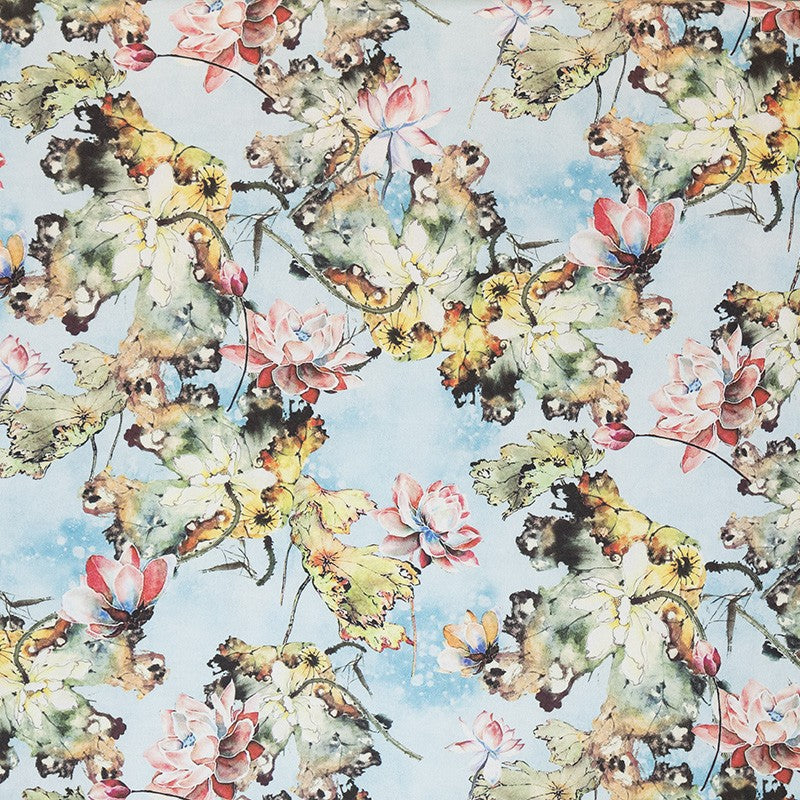 Tela Crespón Pintura Azul - Ribes y Casals