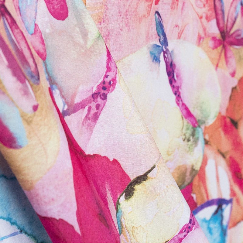 Tela Crespón Tropical Naranja - Ribes y Casals