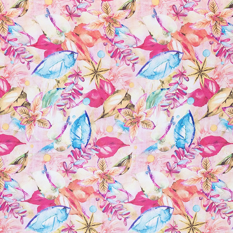 Tela Crespón Tropical Naranja - Ribes y Casals