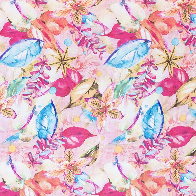 Tela Crespón Tropical Naranja - Ribes y Casals