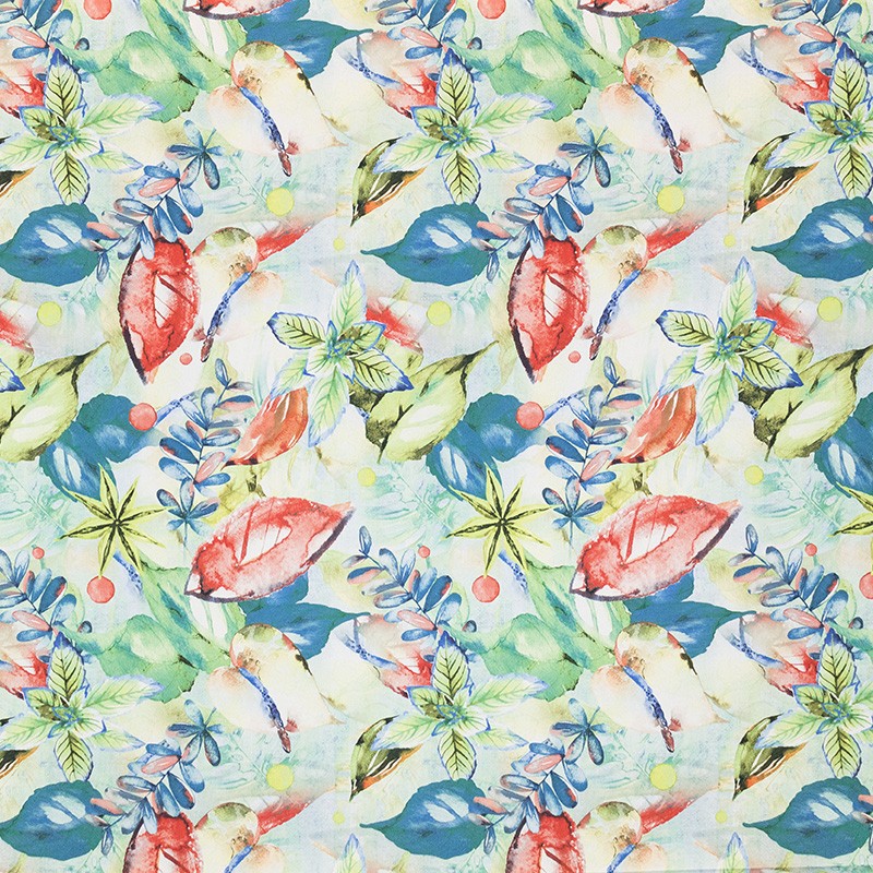 Tela Crespón Tropical Verde - Ribes y Casals