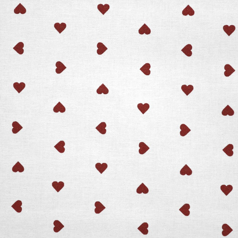Tela de Algodón Corazones Rojo - Ribes y Casals