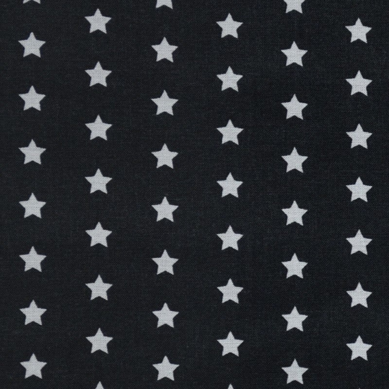 Tela de Algodón Estrellas Fondo Negro - Ribes y Casals