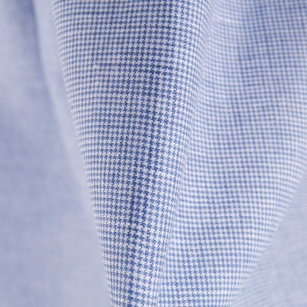 Tela de Lino Pata de Gallo Azul - Ribes y Casals