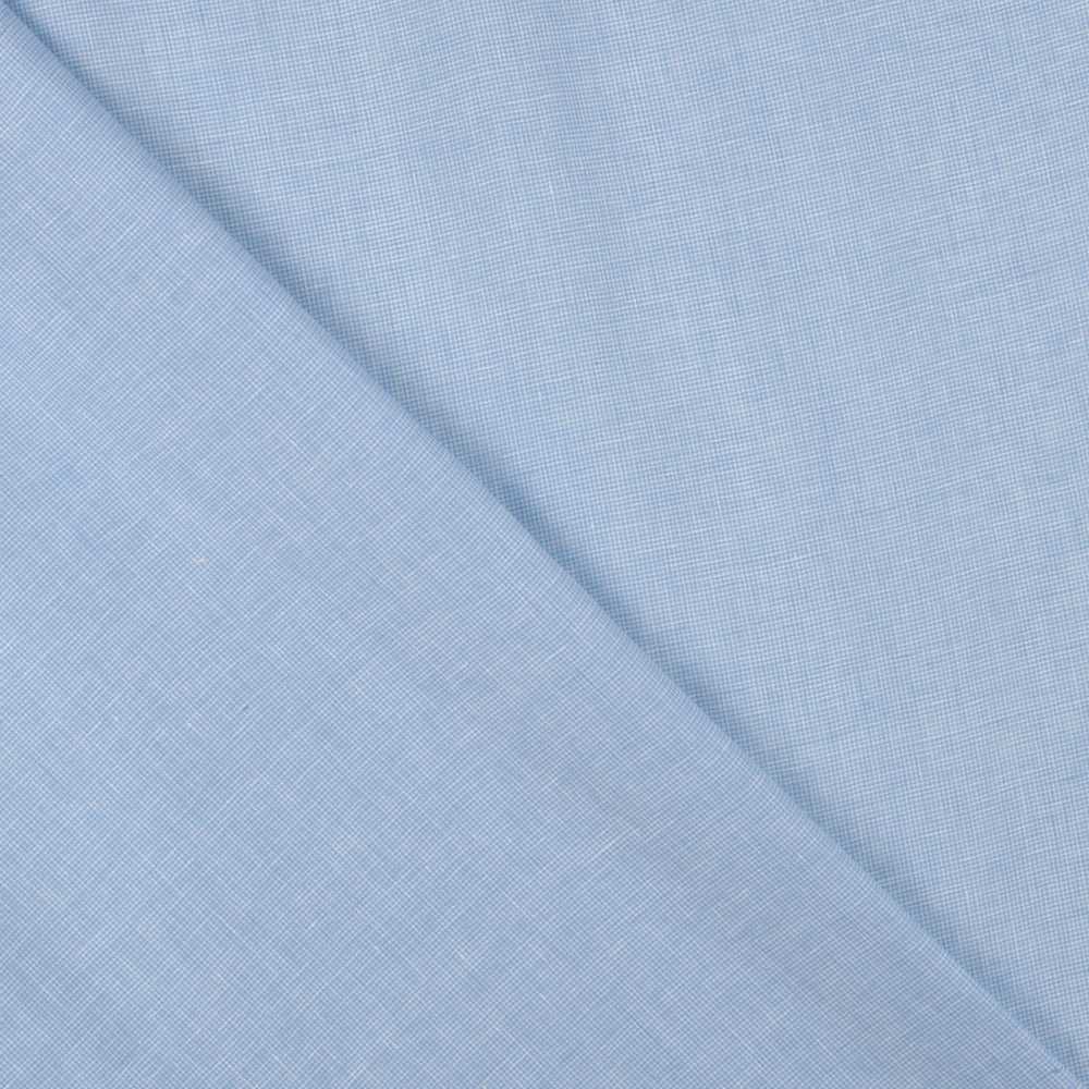 Tela de Lino Pata de Gallo Celeste - Ribes y Casals