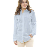 Tela de Lino Pata de Gallo Celeste - Ribes y Casals