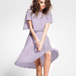 Tela de Lino Rayas Lila - Ribes y Casals