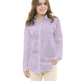 Tela de Lino Rayas Lila - Ribes y Casals