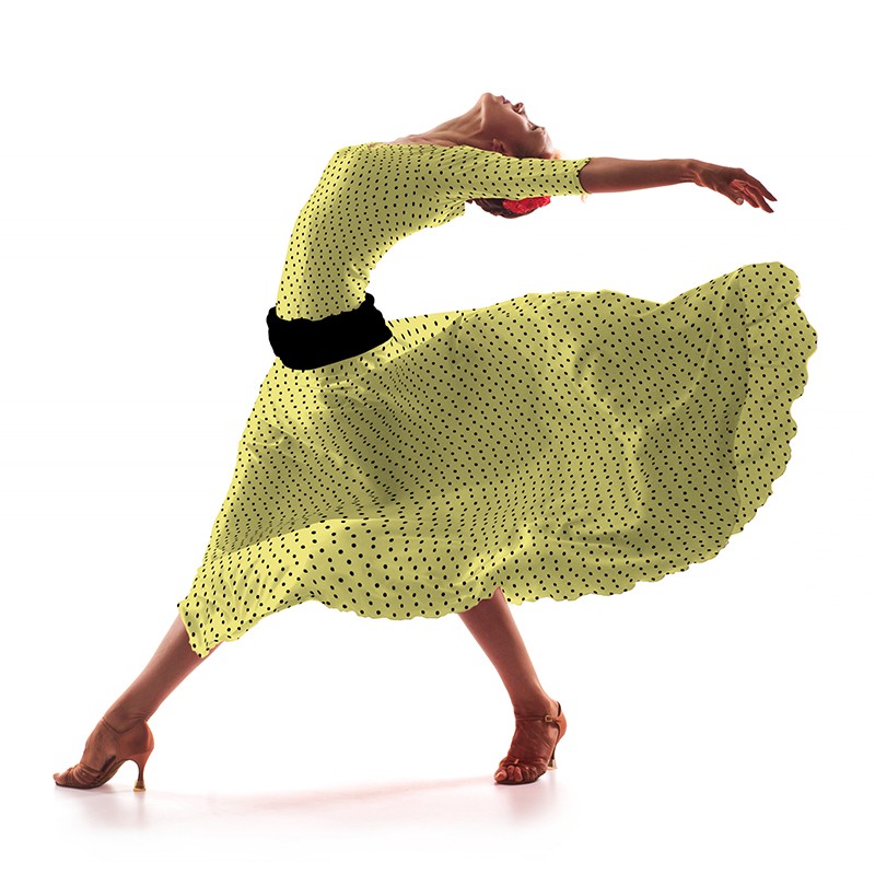 Tela de Lunares Satén Amarillo Pálido - Ribes y Casals