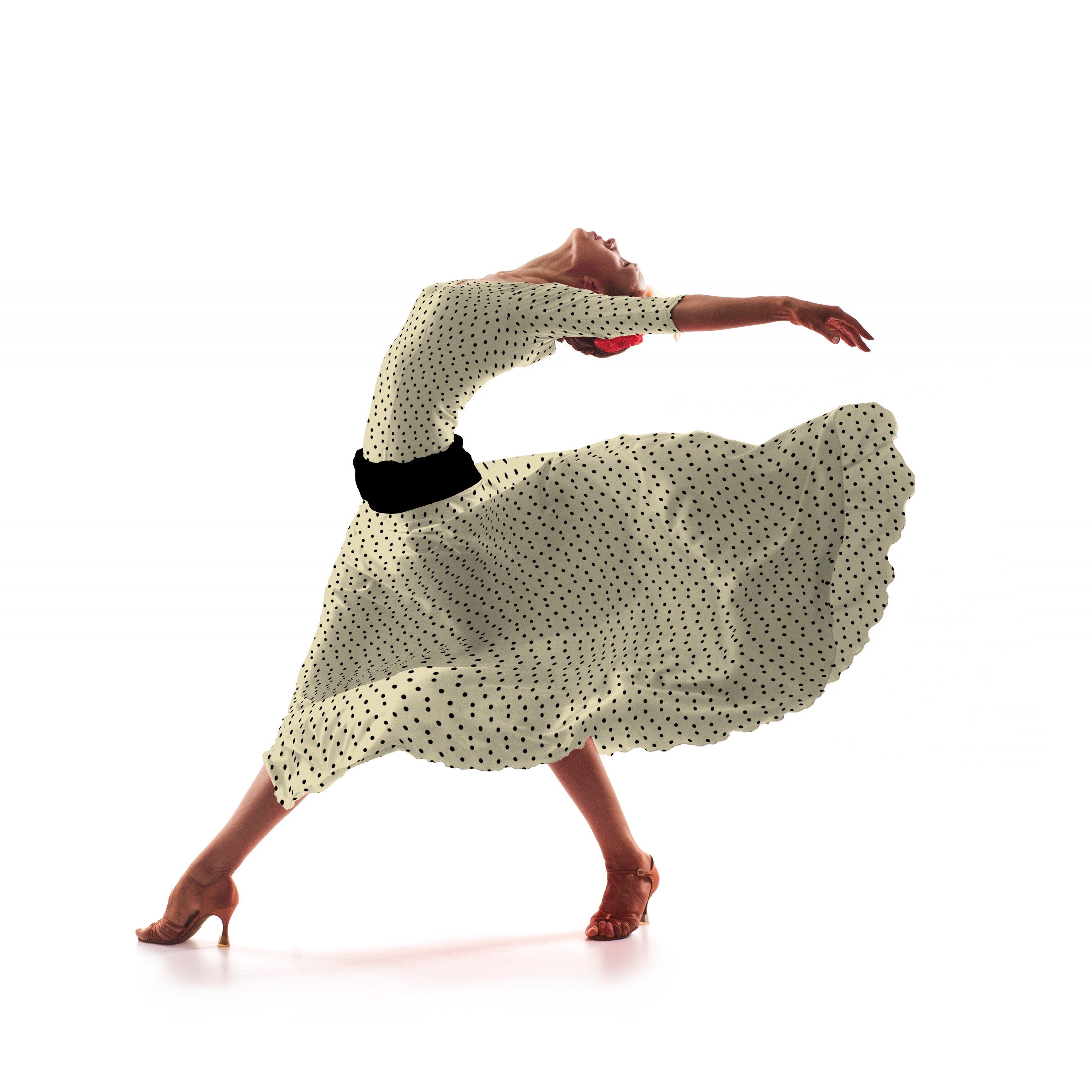 Tela de Lunares Satén Crudo - Ribes y Casals