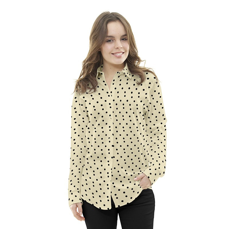 Tela de Lunares Satén Crudo - Ribes y Casals