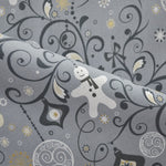 Tela Decorado Navideño Gris - Ribes y Casals