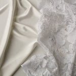 Tela Encaje Hoja Rebrodé Blanca - Ribes y Casals