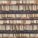 Tela Estampada Algodón Libros Marrón - Ribes y Casals