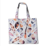 Tela Estampada Algodón Plumillas Cruda - Ribes y Casals