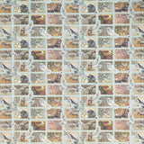 Tela Estampada Algodón Sellos Verdoso - Ribes y Casals