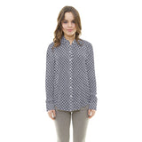 Tela Estampada Cuadro Círculo Azul Marino - Ribes y Casals