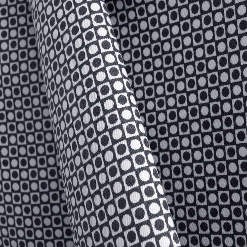 Tela Estampada Cuadro Círculo Azul Marino - Ribes y Casals