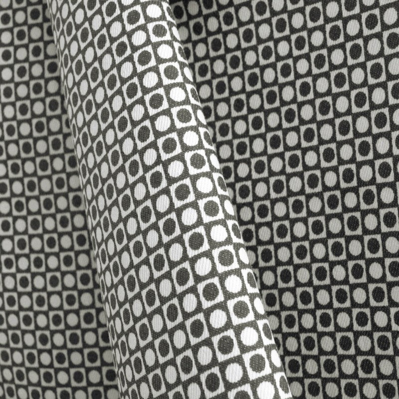 Tela Estampada Cuadro Círculo Beige - Ribes y Casals