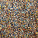 Tela Estampada Satén Mate Cachemir Turquesa - Ribes y Casals