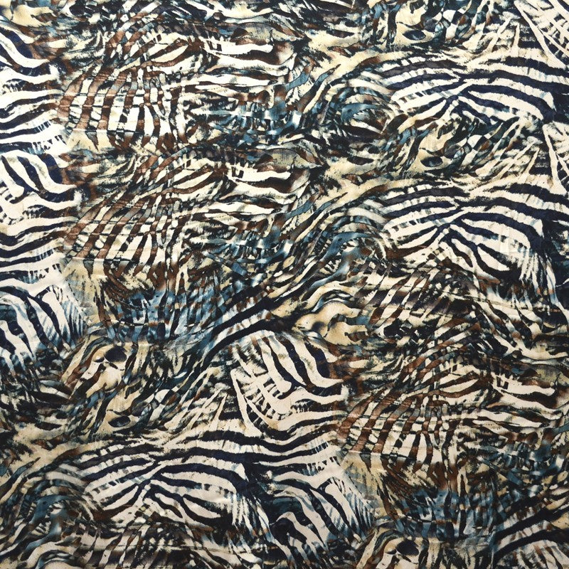 Tela Estampada Satén Mate Ramaje Verde - Ribes y Casals