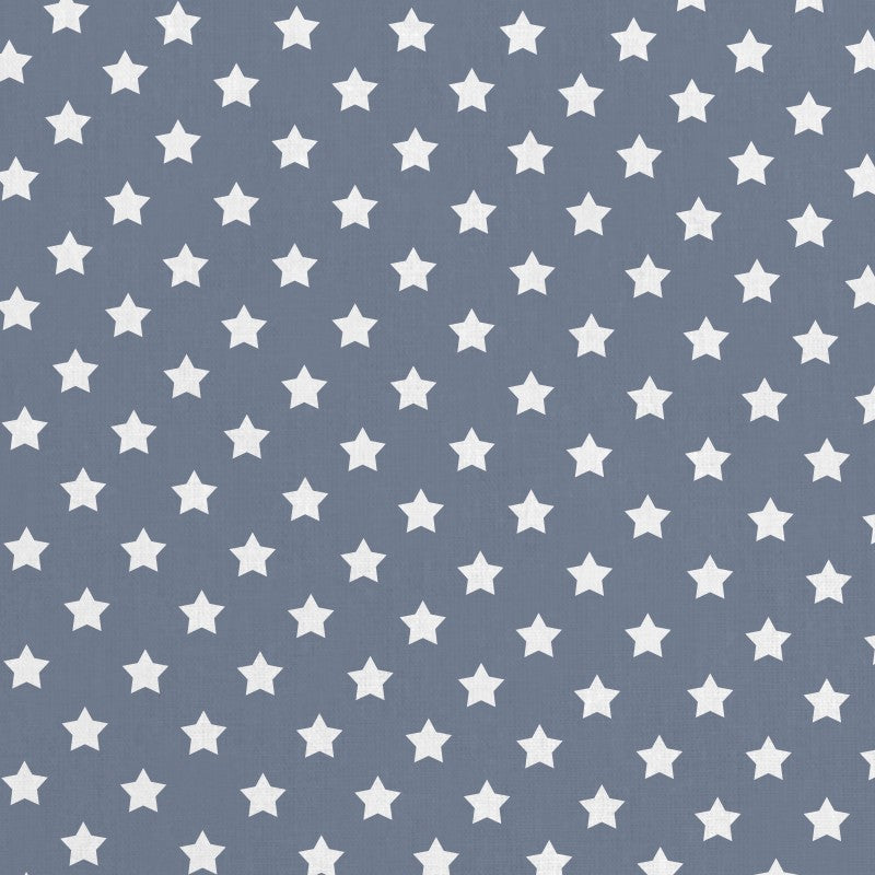Tela Estrellas Blanca Fondo Azul Denim - Ribes y Casals