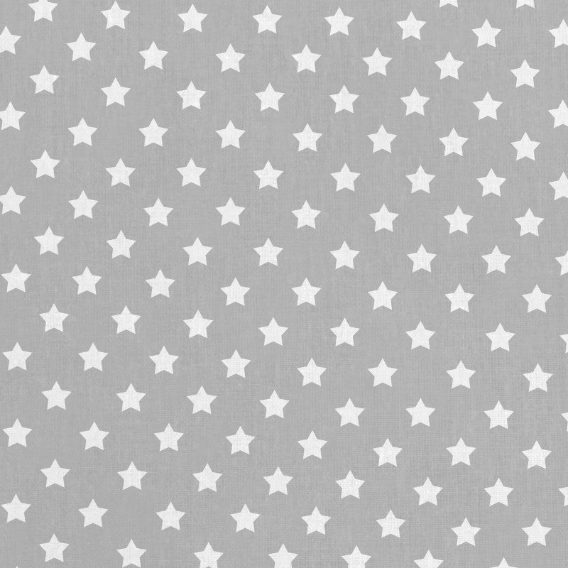 Tela Estrellas Blanca Fondo Gris Claro - Ribes y Casals