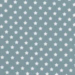 Tela Estrellas Blanca Fondo Turquesa - Ribes y Casals