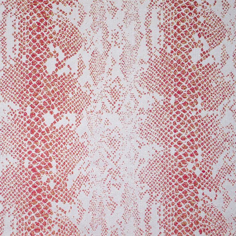Tela Fantasía Brocado Escamas Coral - Ribes y Casals