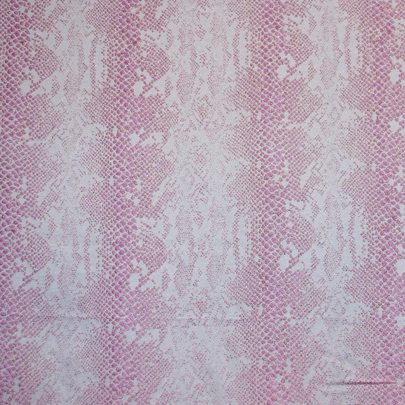 Tela Fantasía Brocado Escamas Rosa - Ribes y Casals