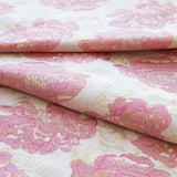 Tela Fantasía Flor Coral Oro - Ribes y Casals