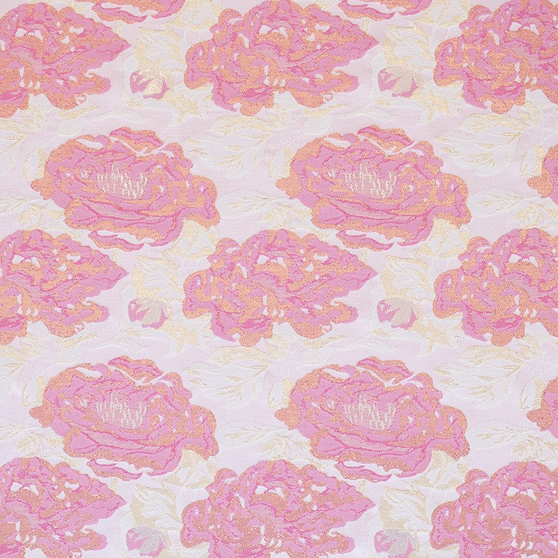 Tela Fantasía Flor Coral Oro - Ribes y Casals