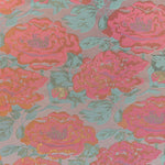 Tela Fantasía Flor Rosa Flúor - Ribes y Casals