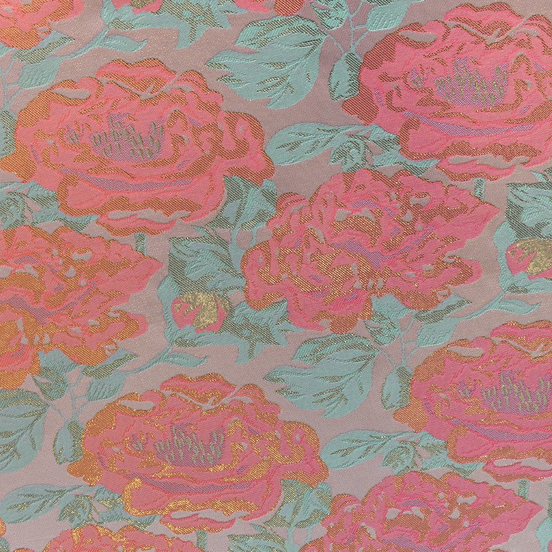 Tela Fantasía Flor Rosa Flúor - Ribes y Casals