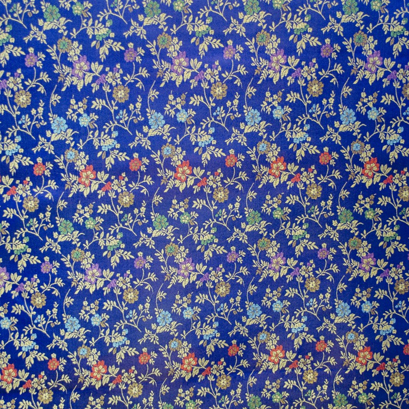Tela Fantasía Flores Azul Eléctrico - Ribes y Casals