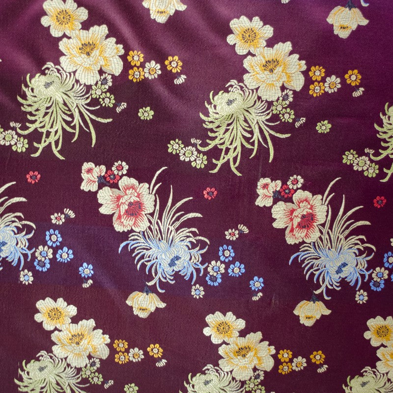 Tela Fantasía Kimono Bourdeos - Ribes y Casals