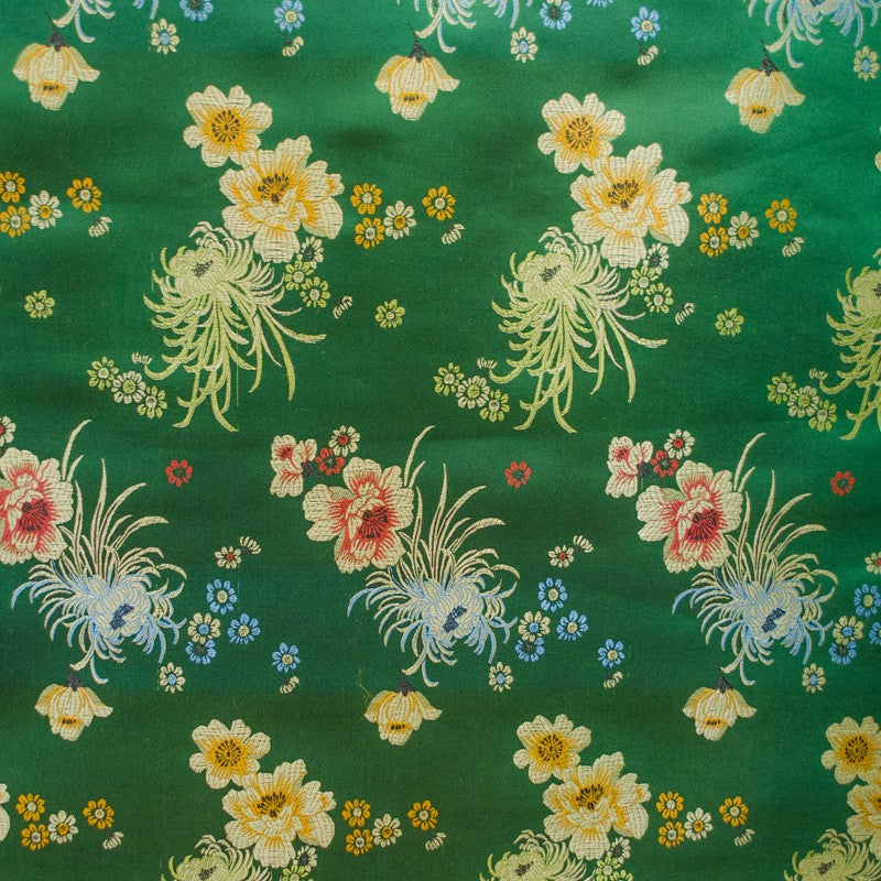 Tela Fantasía Kimono Verde - Ribes y Casals