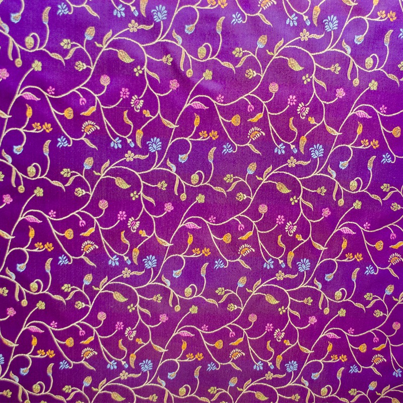 Tela Fantasía Ramas Morada - Ribes y Casals