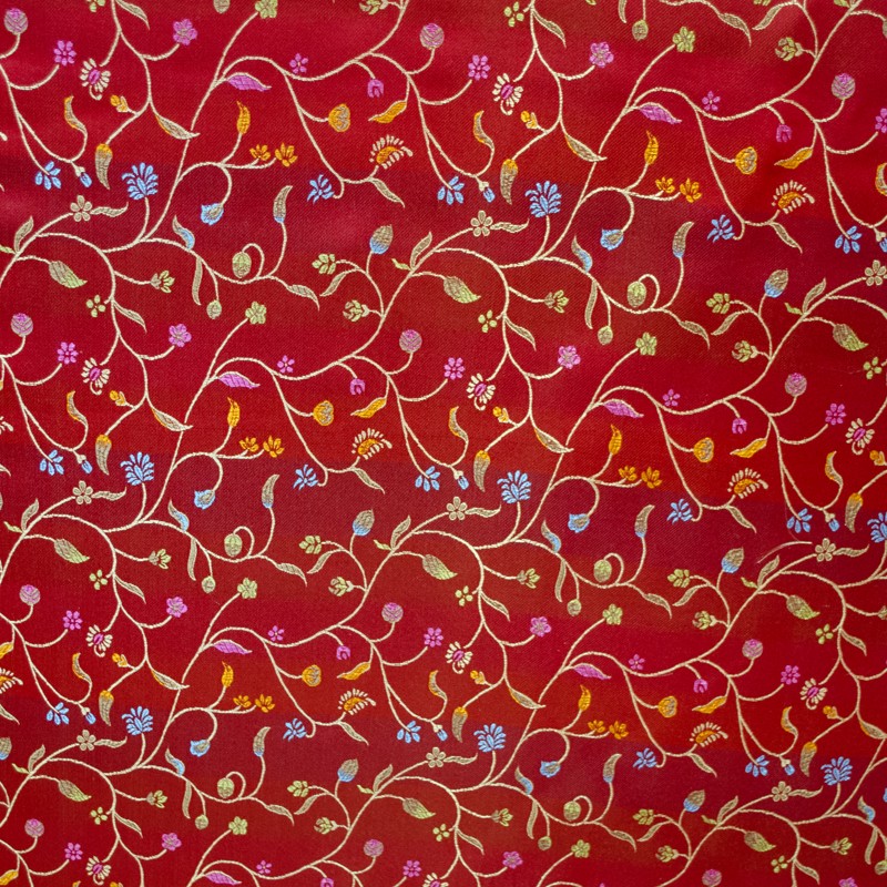Tela Fantasía Ramas Roja - Ribes y Casals