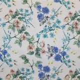 Tela Flor Satinada Floral Azul - Ribes y Casals