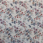 Tela Flor Satinada Floral Fondo Crudo - Ribes y Casals
