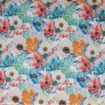 Tela Stretch Flamenca Flores Acuarela Blanca - Ribes y Casals