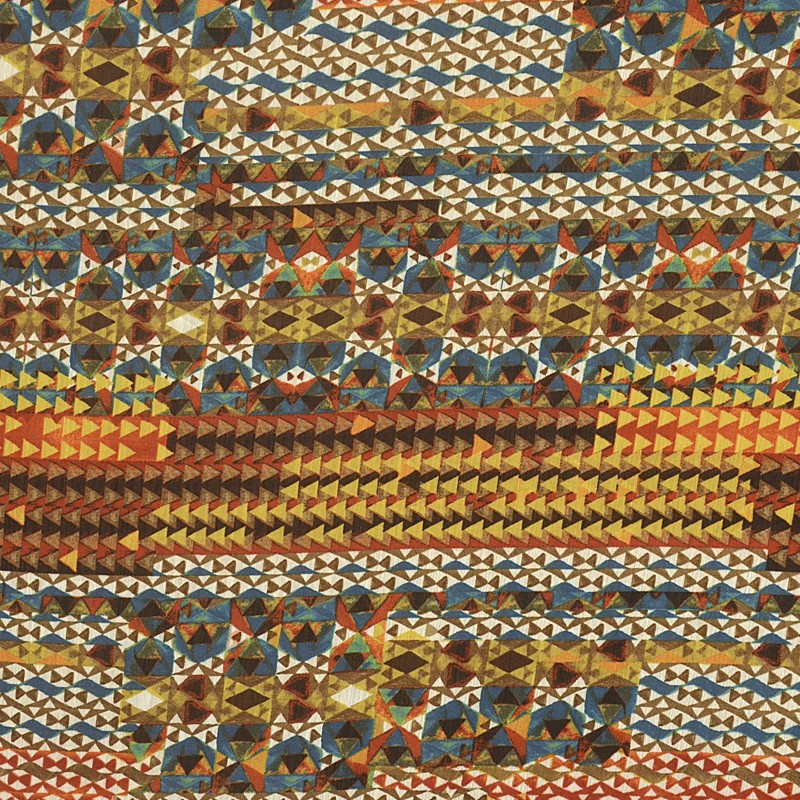Tela Gasa Estampada Étnica Multicolor - Ribes y Casals