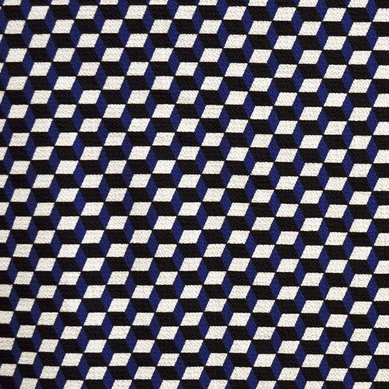 Tela Georgette Estampada Cubo Azul - Ribes y Casals