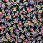 Tela Georgette Estampada Kimono Negro - Ribes y Casals