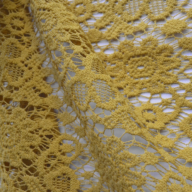 Tela Guipur Margaritas Ocre - Ribes y Casals