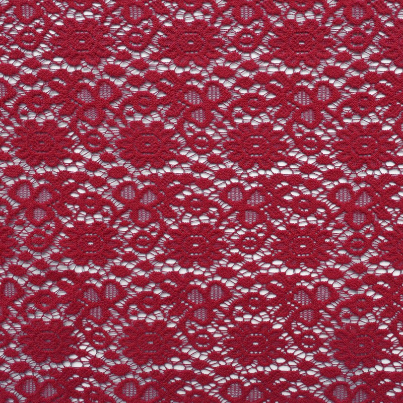 Tela Guipur Margaritas Rojo - Ribes y Casals